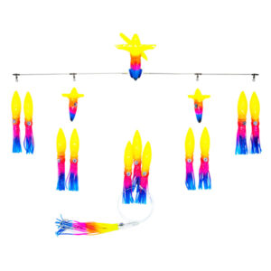 Chatter Lures 36" Wingman Side Tracker with 9" Shell Squid - Rainbow