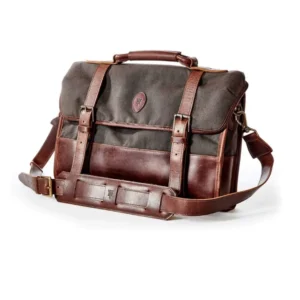 TOM BECKBE CANVAS MESSENGER BAG BARK