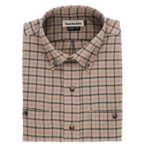 Tom Beckbe Dixon Brushed Cotton Twill Shirt Evergreen Heather