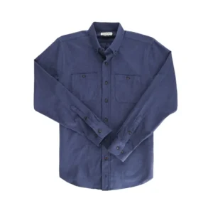 Tom Beckbe Dixon Brushed Cotton Twill Shirt Midnight Blue