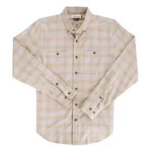 Tom Beckbe Dixon Brushed Cotton Twill Shirt Warm Stone Plaid