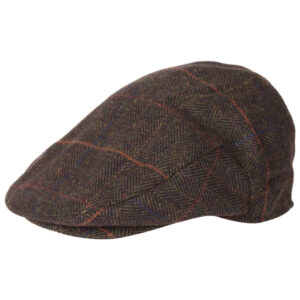 Barbour Wilkin Flat Cap - Olive Herringbone