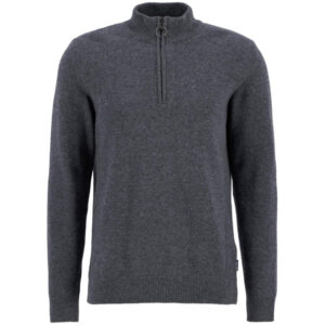 Barbour Holden Half Zip Jumper - Mid Grey Marl