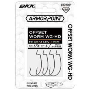 BKK Hooks Armor-Point Offset Worm WG-HD Fishing Hooks