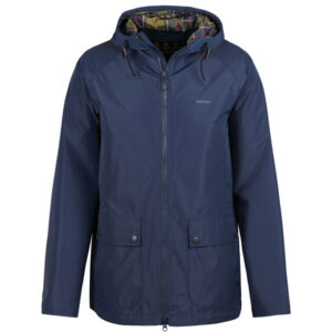 Barbour Hooded Domus Waterproof Jacket - Navy/Classic