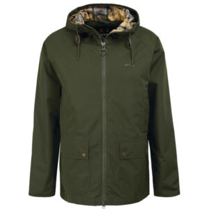 Barbour Hooded Domus Waterproof Jacket - Sage/Dress