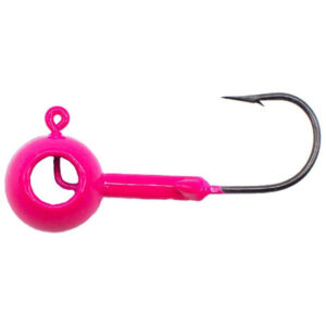 Leland's Lures Eye Hole Round Head Scent Holder Jig Lures - Pink