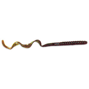 Culprit Original Worm Fishing Lures - Green Pumpkin Red Flake