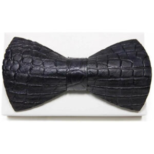 Southern Trapper ALIGATOR SKIN Bow Tie - Black