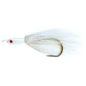 Jigging World Fluke Candy Teaser Lures V2 with Bucktail - White