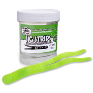 Fat Cow Fishing Split Tail Jig Strips, 5" - Chartreuse