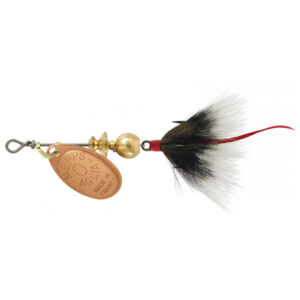 Mepps Dressed Aglia Spinner Lure, #0 - Copper and Grey
