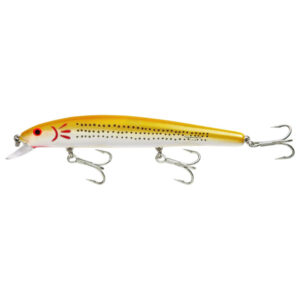 Bomber Lures Long A Slender Minnow Jerbait Fishing Lure - Pearl/Yellow