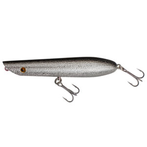 Lurenet Cotton Cordell Pencil Popper Fishing Lure, 4-1/2" - Chrome/Black Back