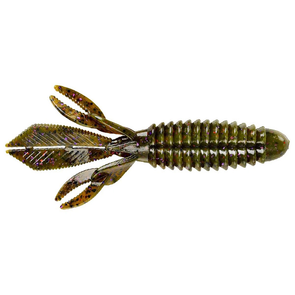 Lurenet Yum Wooly Bug Soft Bait Lures, 3.25&Quot; - Green Pumpkin/Purple Flake 1 Lurenet YUM Wooly Bug Soft Bait Lures - Green Pumpkin/Purple Flake