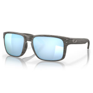 Oakley Holbrook Woodgrain Sunglasses - Prizm Deep Water Polarized Lenses with Woodgrain Frame
