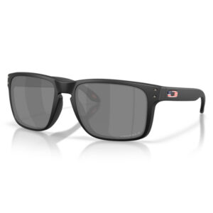 Oakley Standard Issue Holbrook XL USA Flag Sunglasses - Prizm Black Polarized Lenses with Matte Black Frame