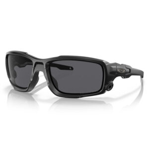 Oakley Standard Issue Shock Tube Sunglasses - Grey Polarized Lenses with Matte Black Frame