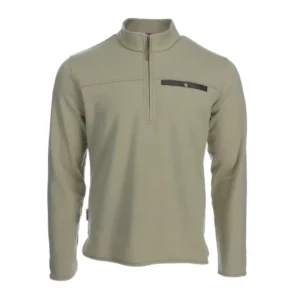 TOM BECKBE TUCKER FLEECE QUARTER ZIP GREEN