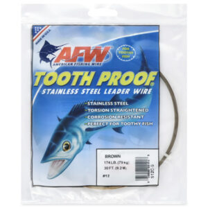 AFW Fishing Tooth Proof Stainless Steel Leader Wire - Camo