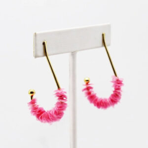 Teal Heron KEOWEE EARINGS PINK SALMON SCALES GOLD