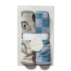 Goosies Burp Cloth Set - Coastal Oysters