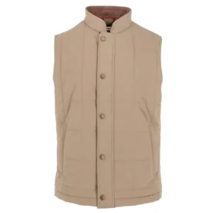 TOM BECKBE BURGESS QUILTED VEST TAN