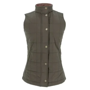 TOM BECKBE WOMEN'S TYLER QUILTED VEST BLACK OLIVE