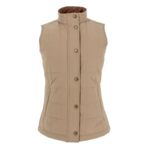 TOM BECKBE WOMEN'S TYLER QUILTED VEST TAN