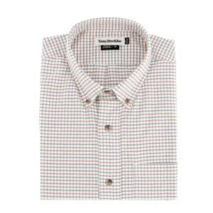 Tom Beckbe Culver Oxford Shirt Rust Grey