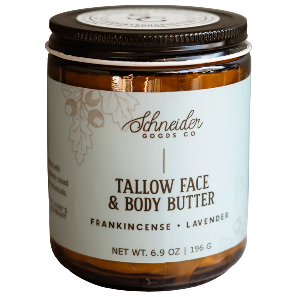 Schneider Goods Co Tallow Face And Body Butter - Frankincense And Lavender 1 Schneider Goods Co Tallow Face and Body Butter - Frankincense and Lavender