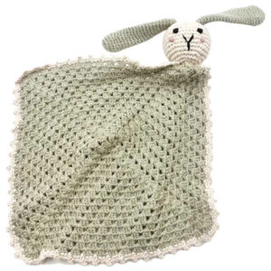 Pebble Handmade Soft Bunny Lovey Organic Cotton Soother - Teal