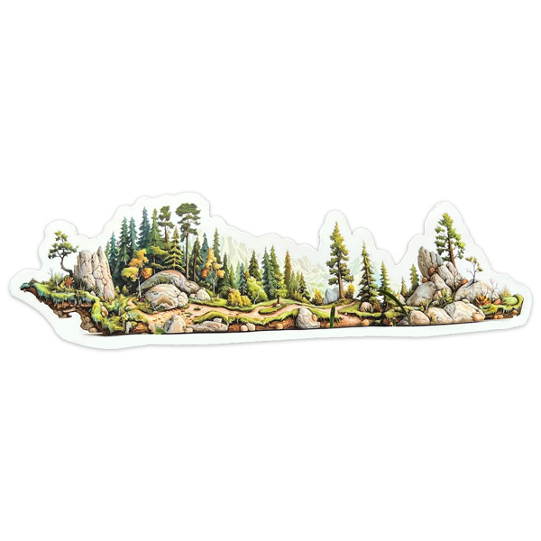 Sticker Art Meandering Hiking Trail Sticker Wrap 1 Sticker Art Meandering Hiking Trail Sticker Wrap