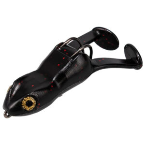 Frog Factory Ribbit Top Toad Rigged Fishing Lure - Black