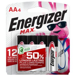 Energizer MAX AA Alkaline Batteries, 4pk