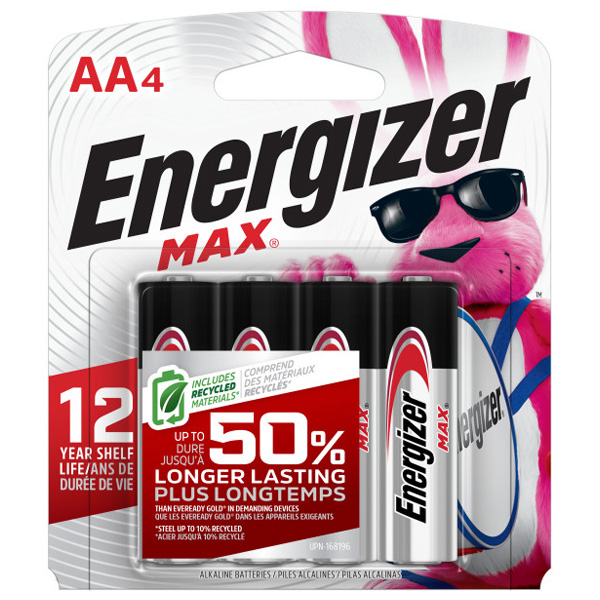 Energizer Max Aa Alkaline Batteries, 4Pk 1 Energizer MAX AA Alkaline Batteries, 4pk