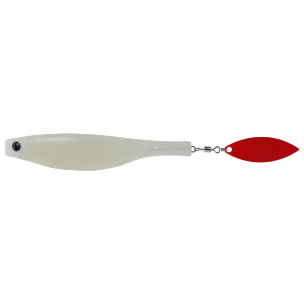 A Band Of Anglers Hyperlastics Dartspin Soft Bait Lures, 7&Quot; - White/Red 1 A Band Of Anglers Hyperlastics Dartspin Soft Bait Lures - White/Red