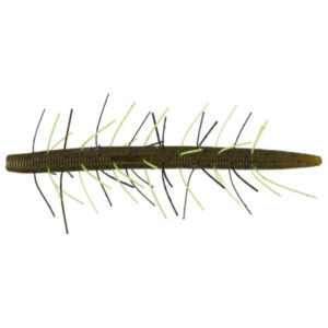 Yamamoto Baits Fuzzy Senko Fishing Lures - Green Pumpkin Black Flake Chartreuse Skirt