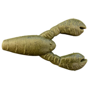 Great Lakes Finesse Snack Craw Fishing Lures - Green Pumpkin Black Flake