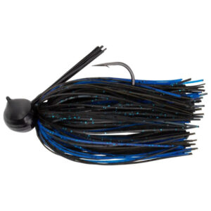 Lurenet War Eagle Pro Football Jig Lure - Black Blue Shiner