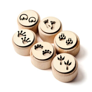 Elseware Unplug Animal Trackers Wooden Dough Stampers
