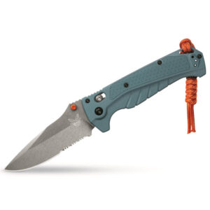 Benchmade Adira Serrated Folding Knife - Depth Blue Grivory