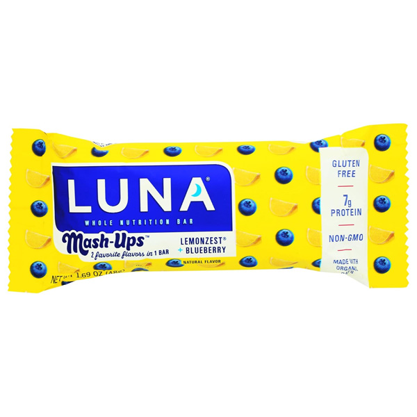 Clif Luna Lemonzest + Blueberry Mash-Up Snack Bar 1 Clif LUNA LemonZest + Blueberry Mash-Up Snack Bar