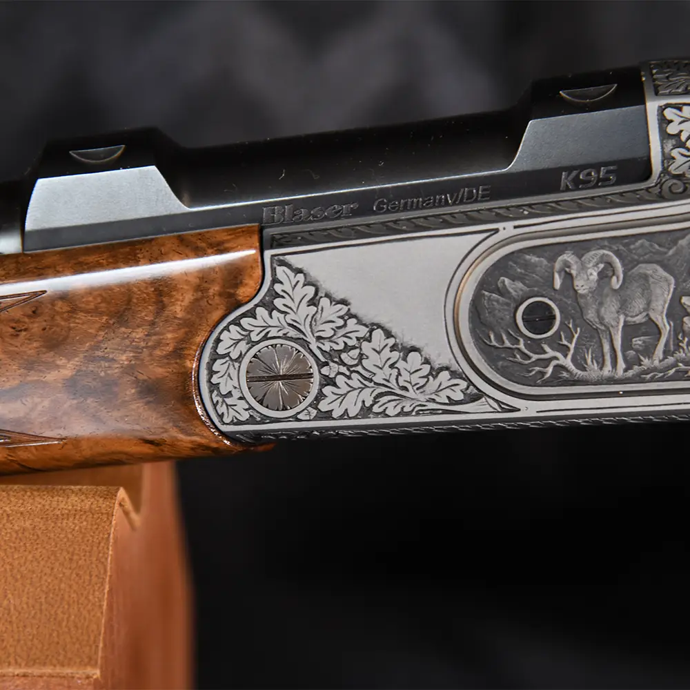 Blaser K95 Mouflon &Amp; Roe Deer Engraved 243 Win 20.75&Quot; 9 BLASER K95 Mouflon & Roe Deer Engraved 243 Win 20.75" - Image 9