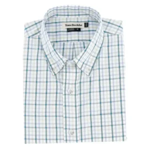 Tom Beckbe Ensley Pinpoint Oxford Shirt Lime Blue