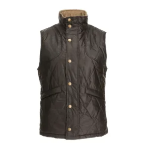 TOM BECKBE PADDOCK QUILTED VEST RUSTIC BROWN