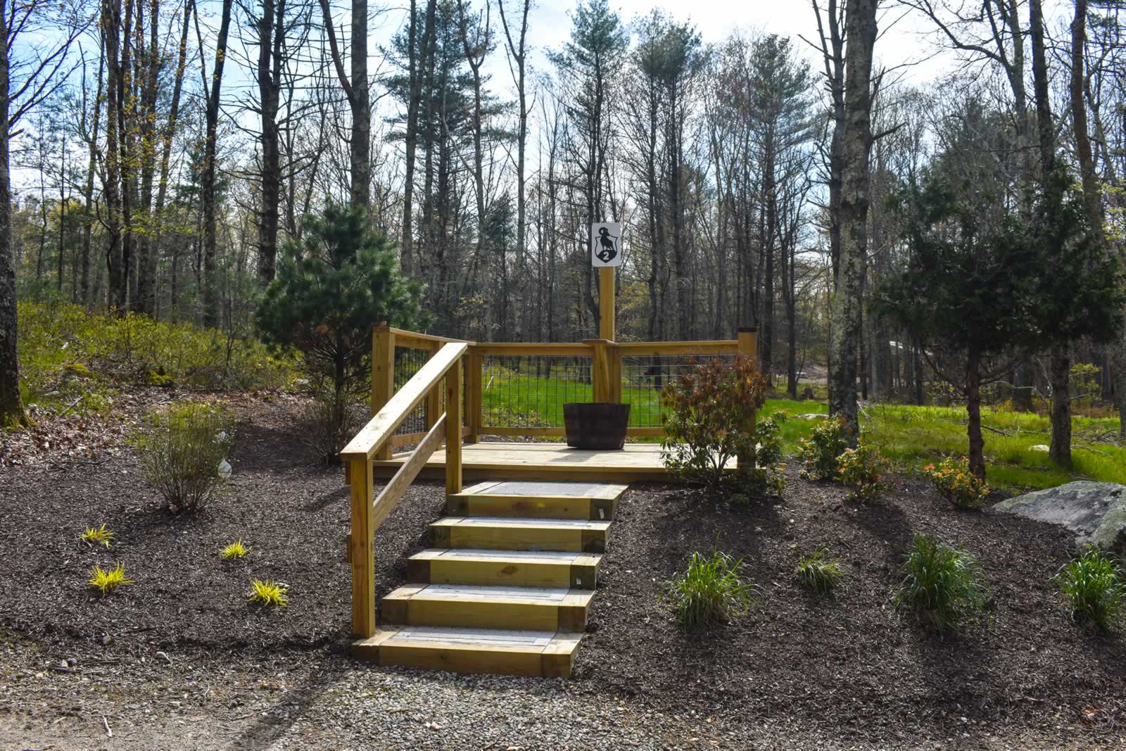 Station 2 — raised stand with steps