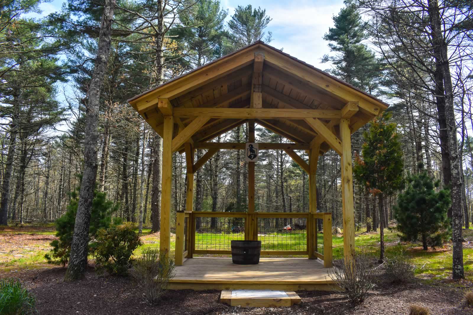 Station 7 — open-front gazebo stand