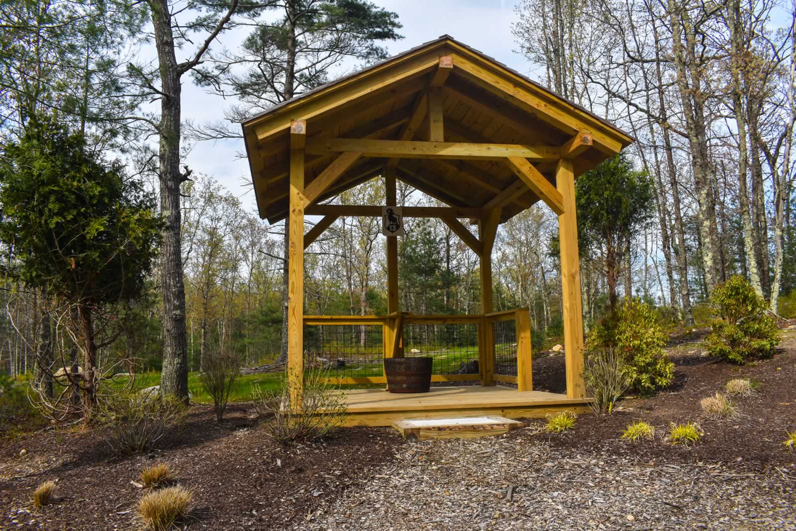 Station 13 — covered stand on the hilltop